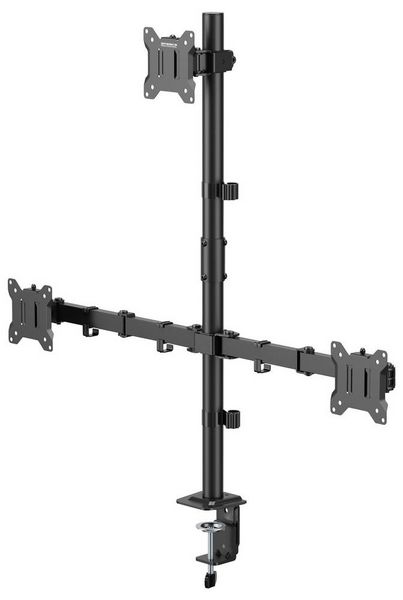 Produktbild: SpeaKa Professional SP-MM-231 Monitorhalterung 3 Display(s) 43,2 cm (17") - 81,3 cm (32") Schwarz H&ouml;henverstellbar, Neigbar, Rotierbar, Schwenkbar