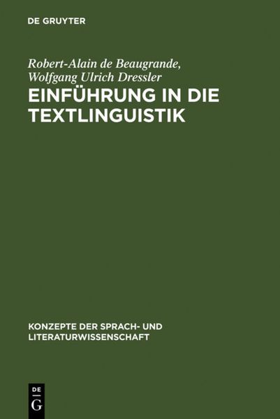 Produktbild: Einf&uuml;hrung in die Textlinguistik