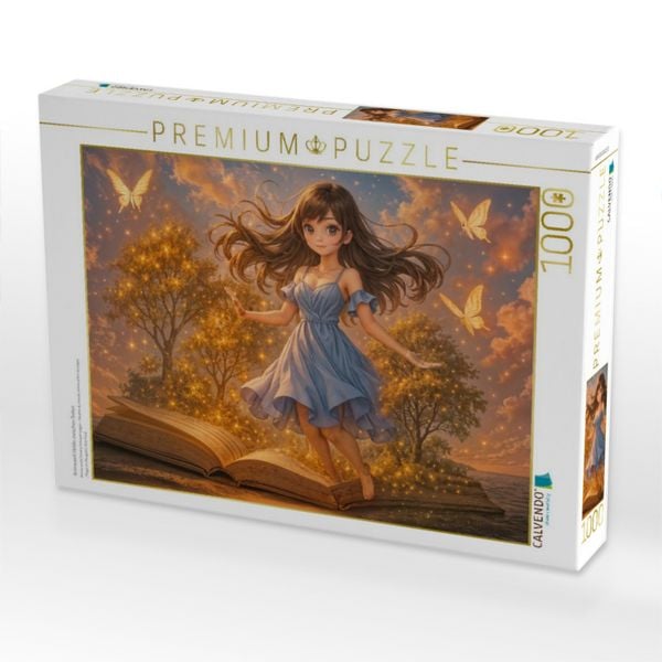 Produktbild: CALVENDO Puzzle Animewelt Heldin zwischen Seiten | 1000 Teile Lege-Gr&ouml;&szlig;e 64x48cm Foto-Puzzle f&uuml;r gl&uuml;ckliche Stunden