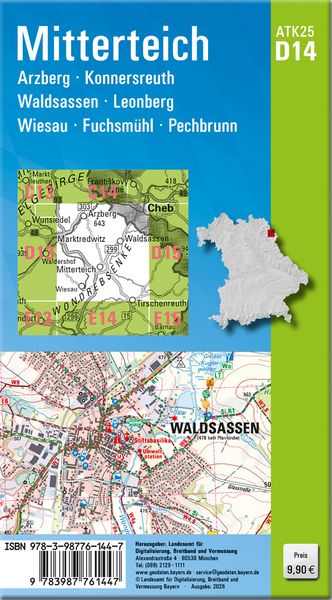 Produktbild: ATK25-D14 Mitterteich (Amtliche Topographische Karte 1:25000)