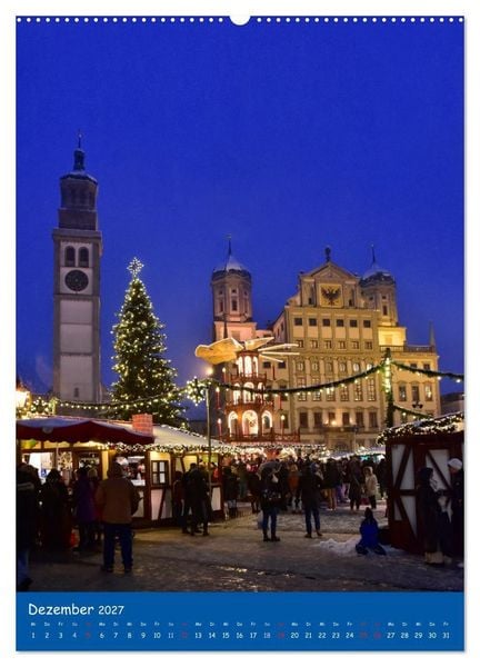 Produktbild: Spaziergang durch Augsburg (Wandkalender 2027 DIN A2 hoch), CALVENDO Monatskalender