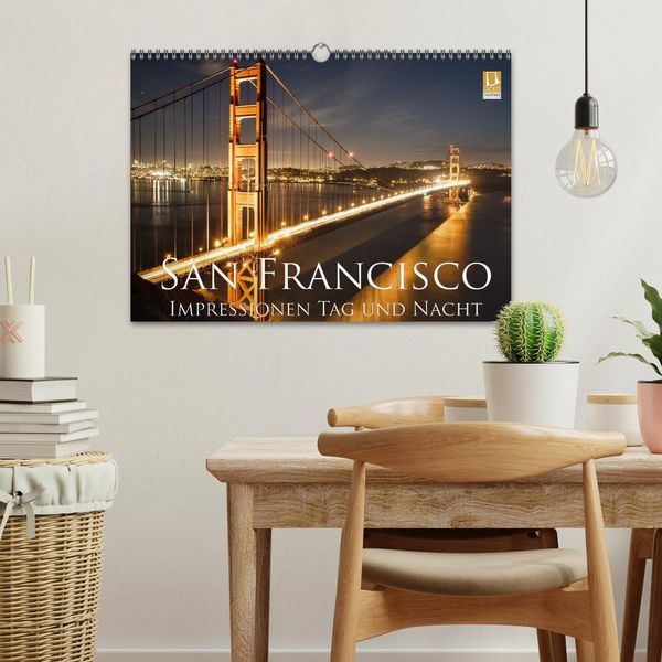 Produktbild: San Francisco Impressionen Tag und Nacht (Wandkalender 2026 DIN A3 quer), CALVENDO Monatskalender