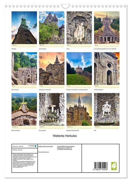 Produktbild: Welterbe Herkules (Wandkalender 2026 DIN A3 hoch), CALVENDO Monatskalender