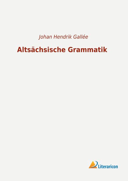 Produktbild: Alts&auml;chsische Grammatik