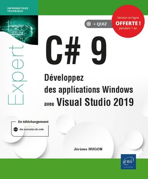 Produktbild: C# 9 : d&eacute;veloppez des applications Windows avec Visual Studio 2019