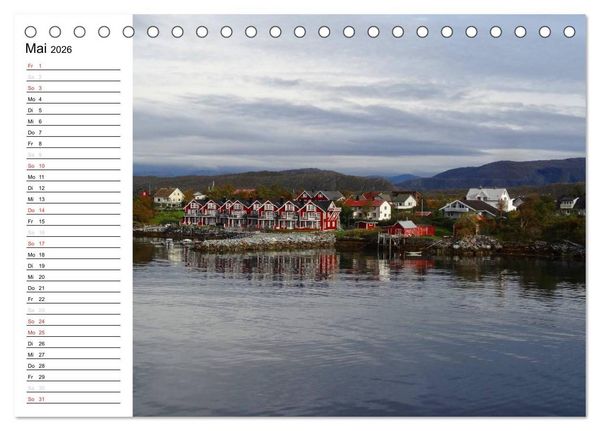 Produktbild: Impressionen von Norwegen entlang der Hurtigruten (Tischkalender 2026 DIN A5 quer), CALVENDO Monatskalender
