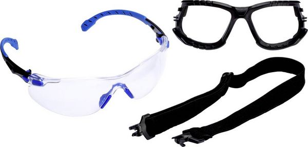Produktbild: 3M S1101SGAFKT Schutzbrille mit Antibeschlag-Schutz Blau-Schwarz EN 166 DIN 166