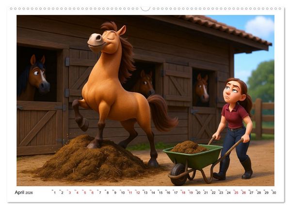 Produktbild: M&auml;dchen brauchen ein Hoppi (hochwertiger Premium Wandkalender 2026 DIN A2 quer), Kunstdruck in Hochglanz