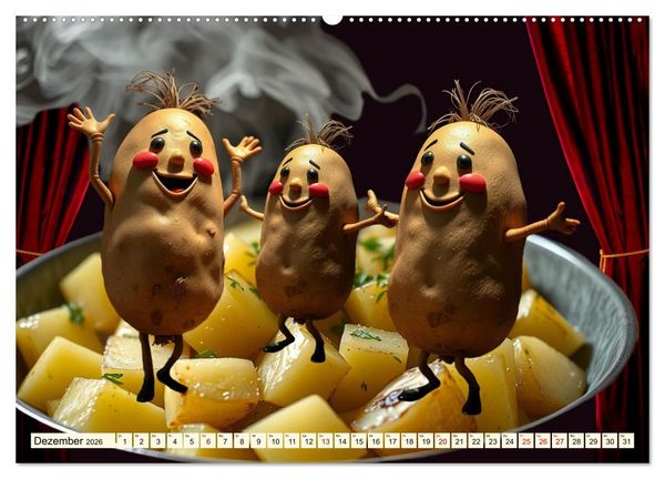 Produktbild: Tanzendes Obst und Gem&uuml;se (hochwertiger Premium Wandkalender 2026 DIN A2 quer), Kunstdruck in Hochglanz