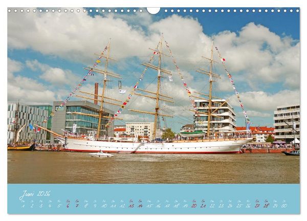 Produktbild: SAIL Bremerhaven. Segelspektakel zum Wegtr&auml;umen (Wandkalender 2026 DIN A3 quer), CALVENDO Monatskalender