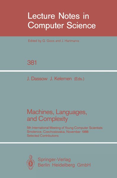 Produktbild: Machines, Languages, and Complexity