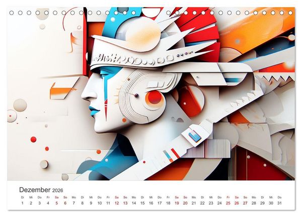 Produktbild: Die Farben des Origami (Wandkalender 2026 DIN A4 quer), CALVENDO Monatskalender