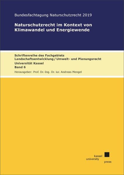 Produktbild: Naturschutzrecht im Kontext von Klimawandel und Energiewende
