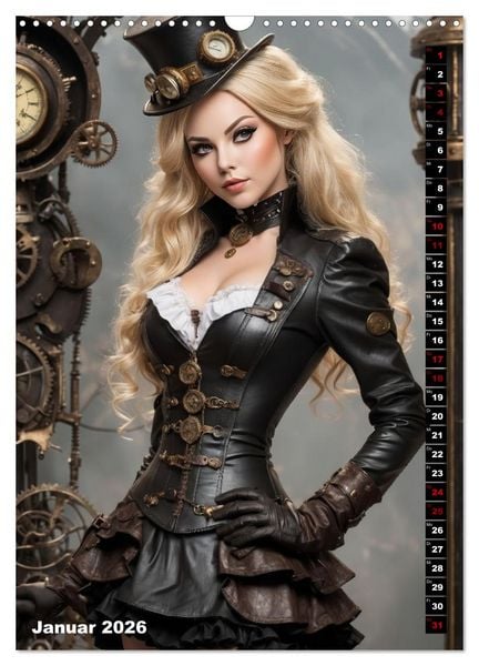 Produktbild: Steampunk Divas (Wandkalender 2026 DIN A3 hoch), CALVENDO Monatskalender