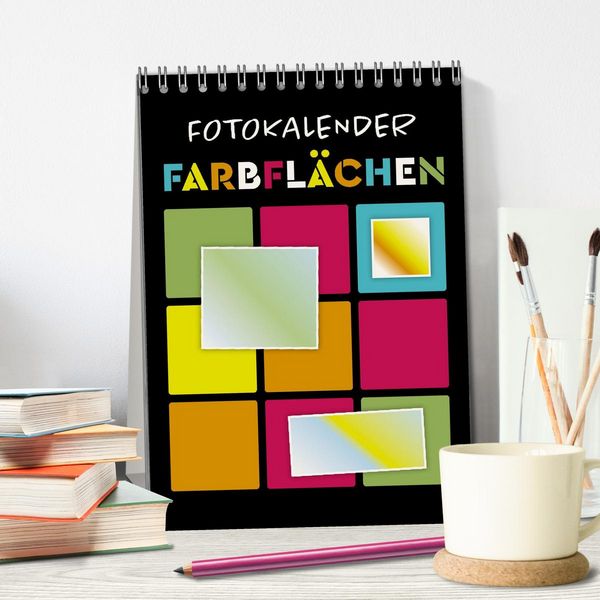 Produktbild: Fotokalender FARBFL&Auml;CHEN (Tischkalender 2027 DIN A5 hoch), CALVENDO Monatskalender