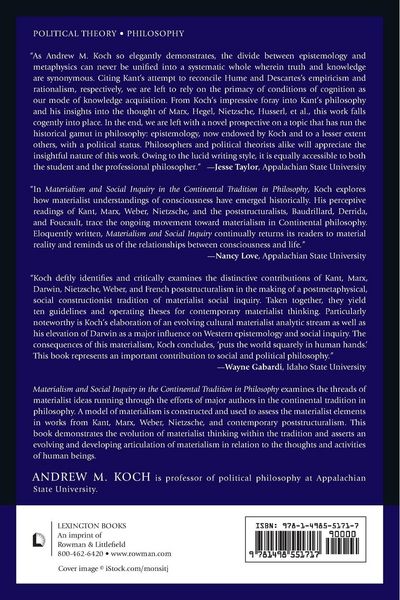 Produktbild: Materialism and Social Inquiry in the Continental Tradition in Philosophy
