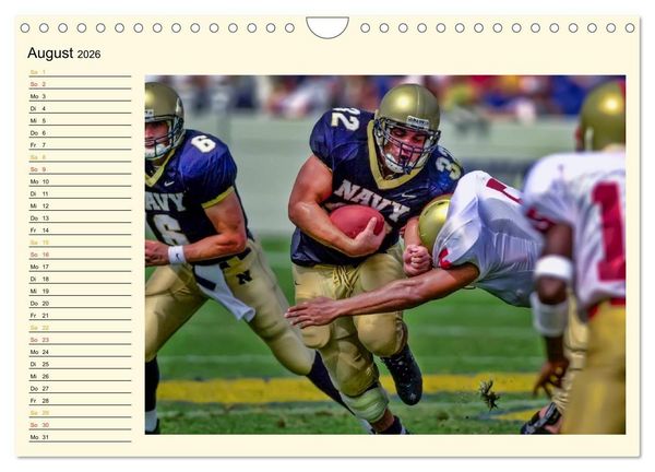 Produktbild: American Football - Taktik und Athletik (Wandkalender 2026 DIN A4 quer), CALVENDO Monatskalender