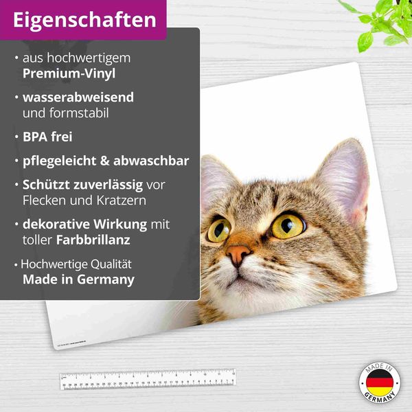 Produktbild: Cover-your-desk Schreibtischunterlage f&uuml;r Kinder und Erwachsene Katzenblick, aus hochwertigem Vinyl , 60 x 40 cm