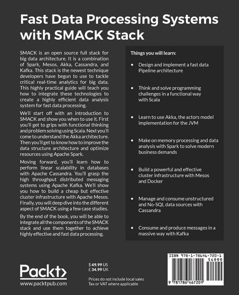 Produktbild: Fast Data Processing Systems with SMACK Stack
