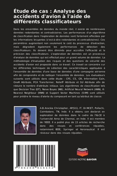 Produktbild: &Eacute;tude de cas : Analyse des accidents d'avion &agrave; l'aide de diff&eacute;rents classificateurs