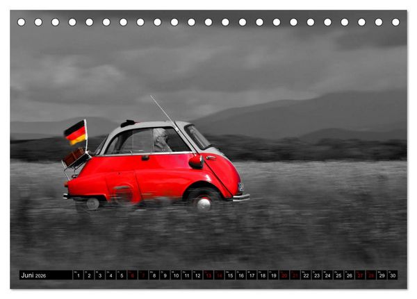 Produktbild: Historische Kleinwagen Made in Germany ART GALERIE (Tischkalender 2026 DIN A5 quer), CALVENDO Monatskalender