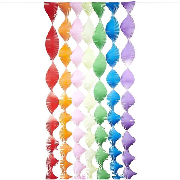 Produktbild: Krepp Girlanden, Regenbogen Klassik Mix, MIX, 7 Stk, 17,