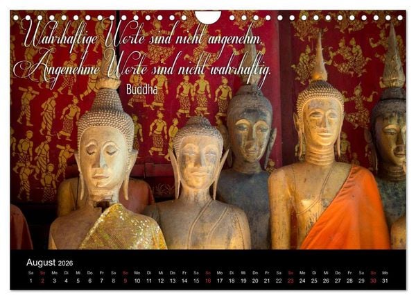 Produktbild: Buddhistische Weisheiten (Wandkalender 2026 DIN A4 quer), CALVENDO Monatskalender