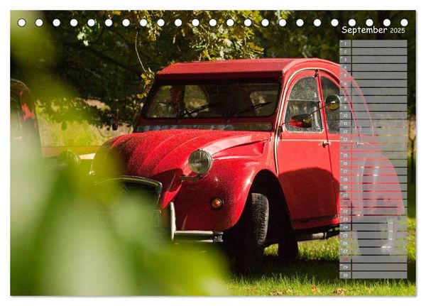 Produktbild: Kultautomobil Ente Citro&euml;n 2CV (Tischkalender 2025 DIN A5 quer), CALVENDO Monatskalender