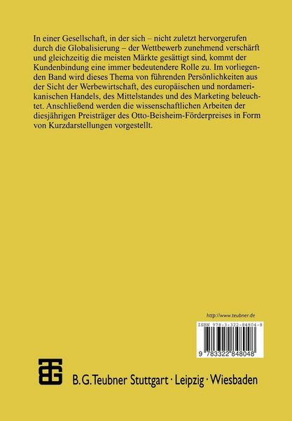 Produktbild: Kundenbindung bei ver&auml;nderten Wettbewerbsbedingungen