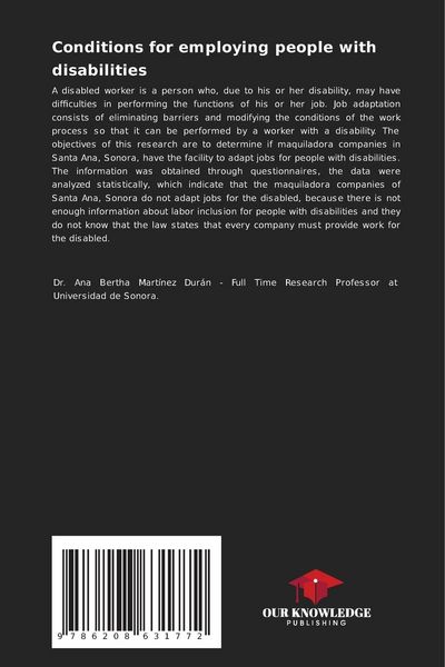 Produktbild: Conditions for employing people with disabilities