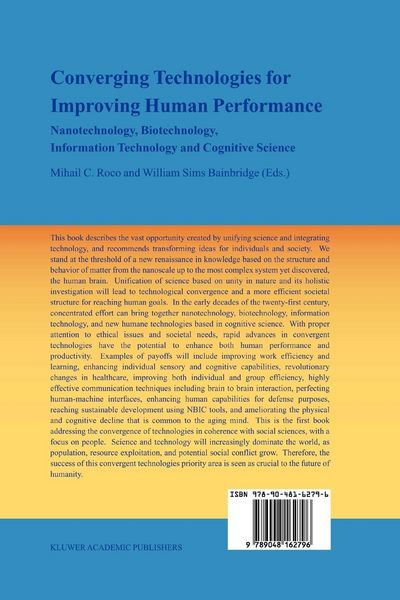 Produktbild: Converging Technologies for Improving Human Performance
