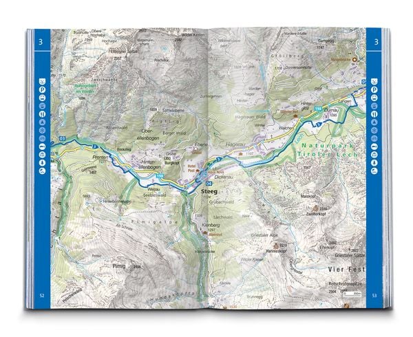 Produktbild: KOMPASS Wanderf&uuml;hrer Lechweg mit Lechschleifen, 16 Touren und Etappen mit Extra-Tourenkarte