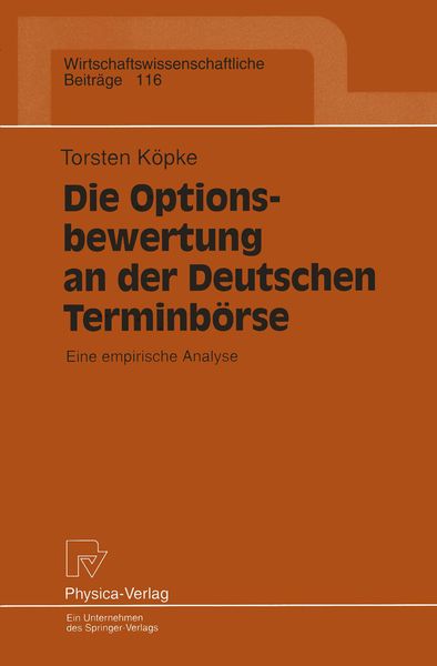 Produktbild: Die Optionsbewertung an der Deutschen Terminb&ouml;rse
