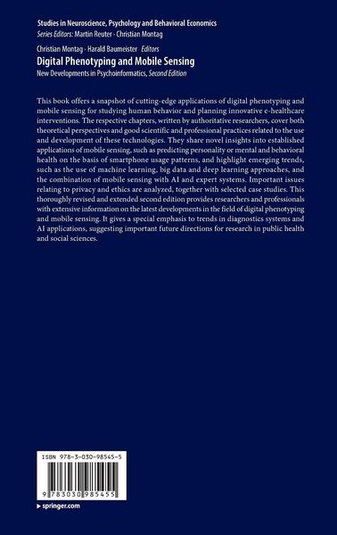 Produktbild: Digital Phenotyping and Mobile Sensing