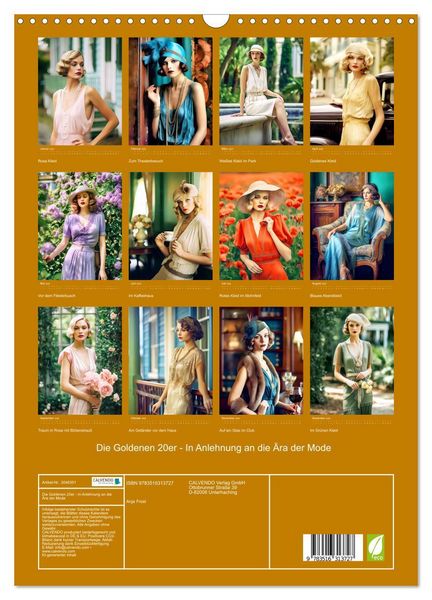 Produktbild: Die Goldenen 20er - In Anlehnung an die &Auml;ra der Mode (Wandkalender 2026 DIN A3 hoch), CALVENDO Monatskalender
