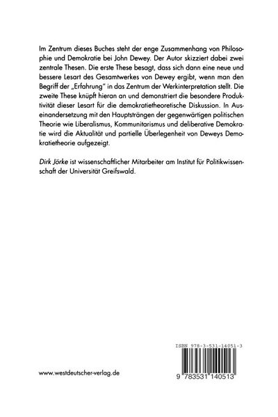 Produktbild: Demokratie als Erfahrung