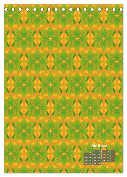 Produktbild: Tapetendesigns &ndash; Strukturen, Muster und Bastelvorlagen (Tischkalender 2026 DIN A5 hoch), CALVENDO Monatskalender