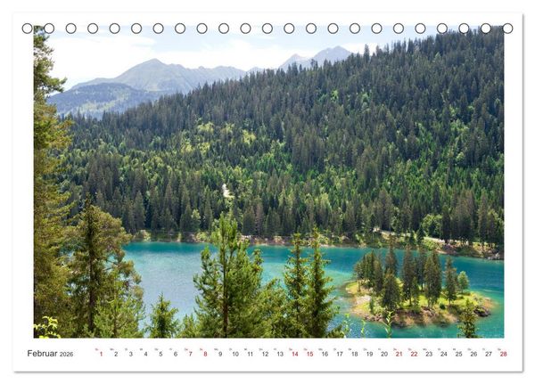 Produktbild: Unterwegs in der Schweiz: Wandern zu m&auml;rchenhaften Bergen und Seen (Tischkalender 2026 DIN A5 quer), CALVENDO Monatskalender