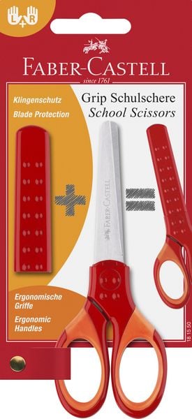 Produktbild: Faber-Castell Schulschere Grip rot