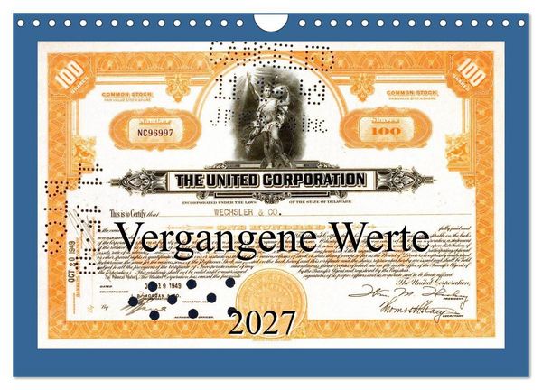Produktbild: Vergangene Werte (Wandkalender 2027 DIN A4 quer), CALVENDO Monatskalender