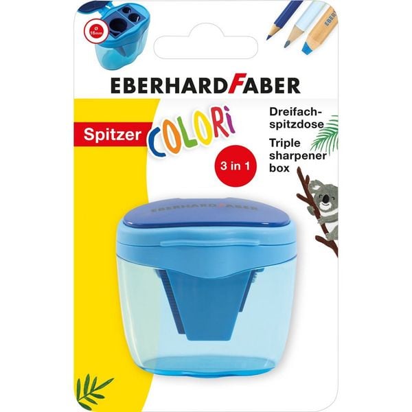 Produktbild: EBERHARD FABER Dreifachspitzdose COLORi blau Blister