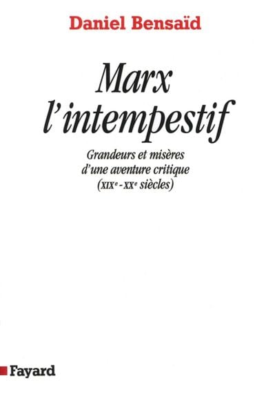 Produktbild: Marx l'intempestif