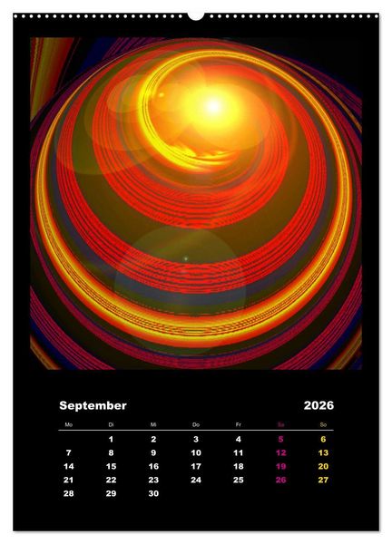 Produktbild: Energie-Spiralen 2026 (Wandkalender 2026 DIN A2 hoch), CALVENDO Monatskalender