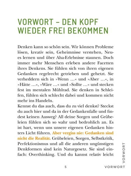 Produktbild: Die 1-Minuten-Strategie gegen Overthinking