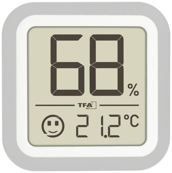 Produktbild: TFA Dostmann Humidore Thermo-/Hygrometer Silber 30.5056.54