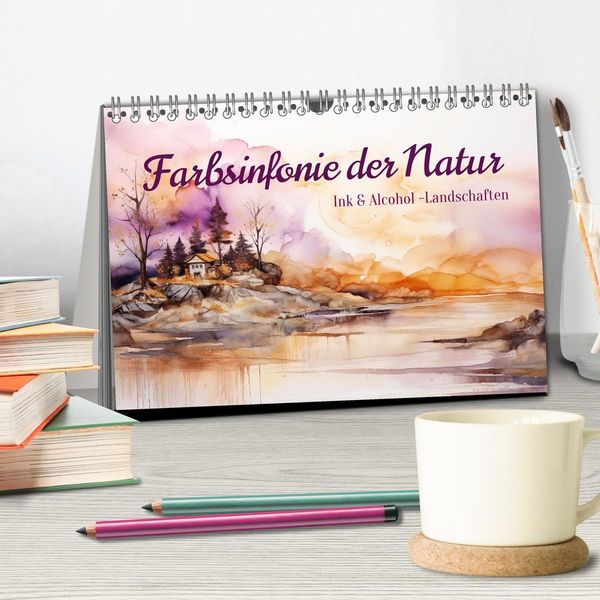 Produktbild: Farbsinfonie der Natur (Tischkalender 2026 DIN A5 quer), CALVENDO Monatskalender