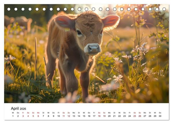 Produktbild: Weidengl&uuml;ck: Ein Jahr unter K&uuml;hen (Tischkalender 2026 DIN A5 quer), CALVENDO Monatskalender