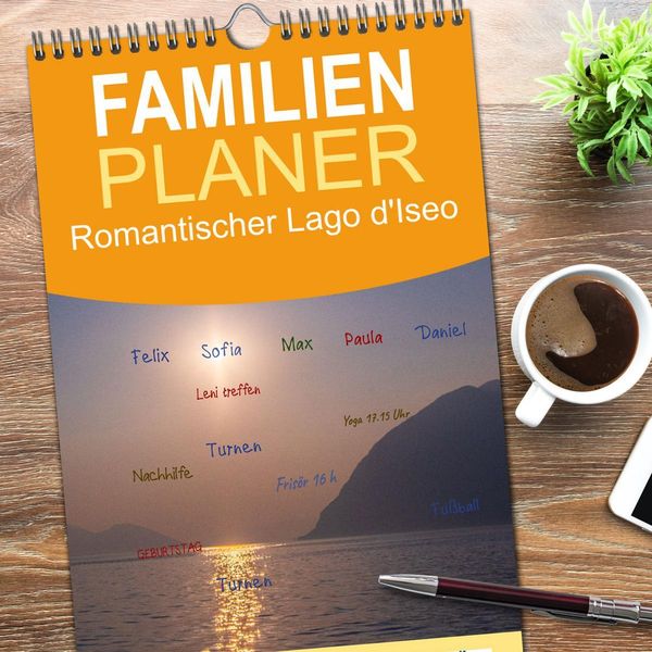 Produktbild: Familienplaner 2026 - Romantischer Lago d'Iseo mit 5 Spalten (Wandkalender, 21 x 45 cm) CALVENDO