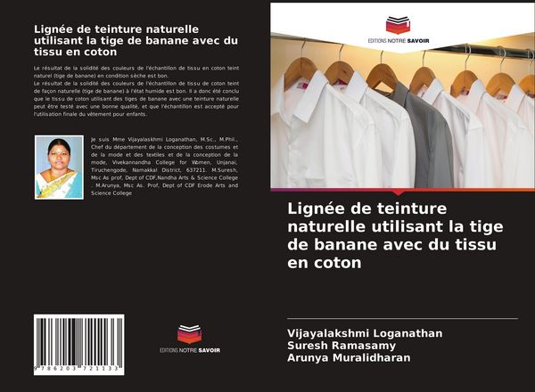 Produktbild: Lign&eacute;e de teinture naturelle utilisant la tige de banane avec du tissu en coton