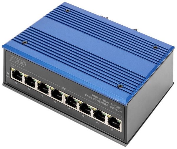 Produktbild: Digitus DN-650106 DN-650106 Industrial Ethernet Switch 8 Port 10 / 100 MBit/s